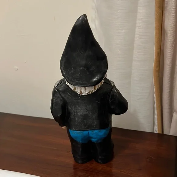 Vintage HARLEY DAVIDSON Biker Gnome  Motorcycle Leather Man Cave Decor - Picture 5 of 16